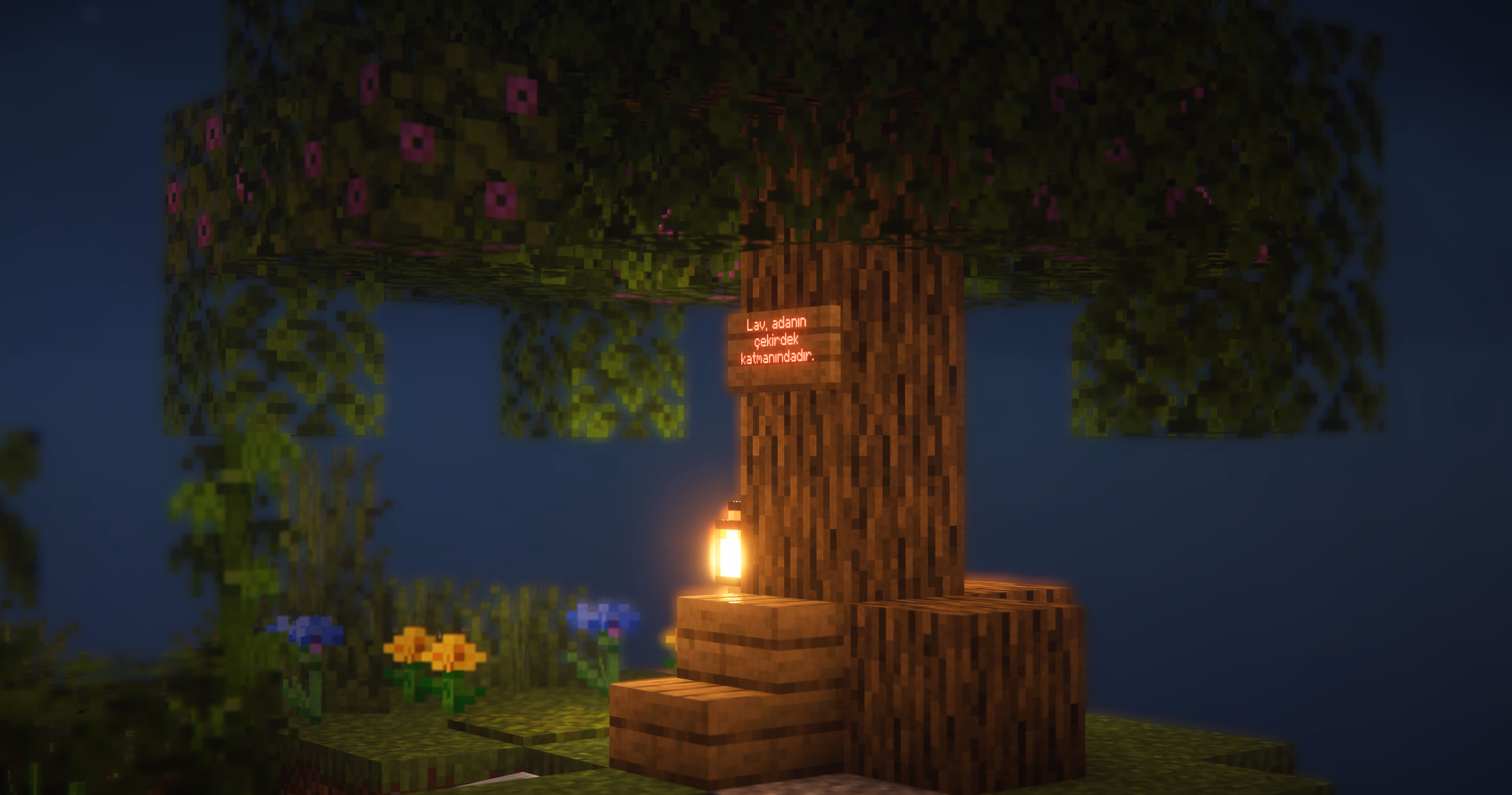 Skyblock sunucusundaki ada tabelası