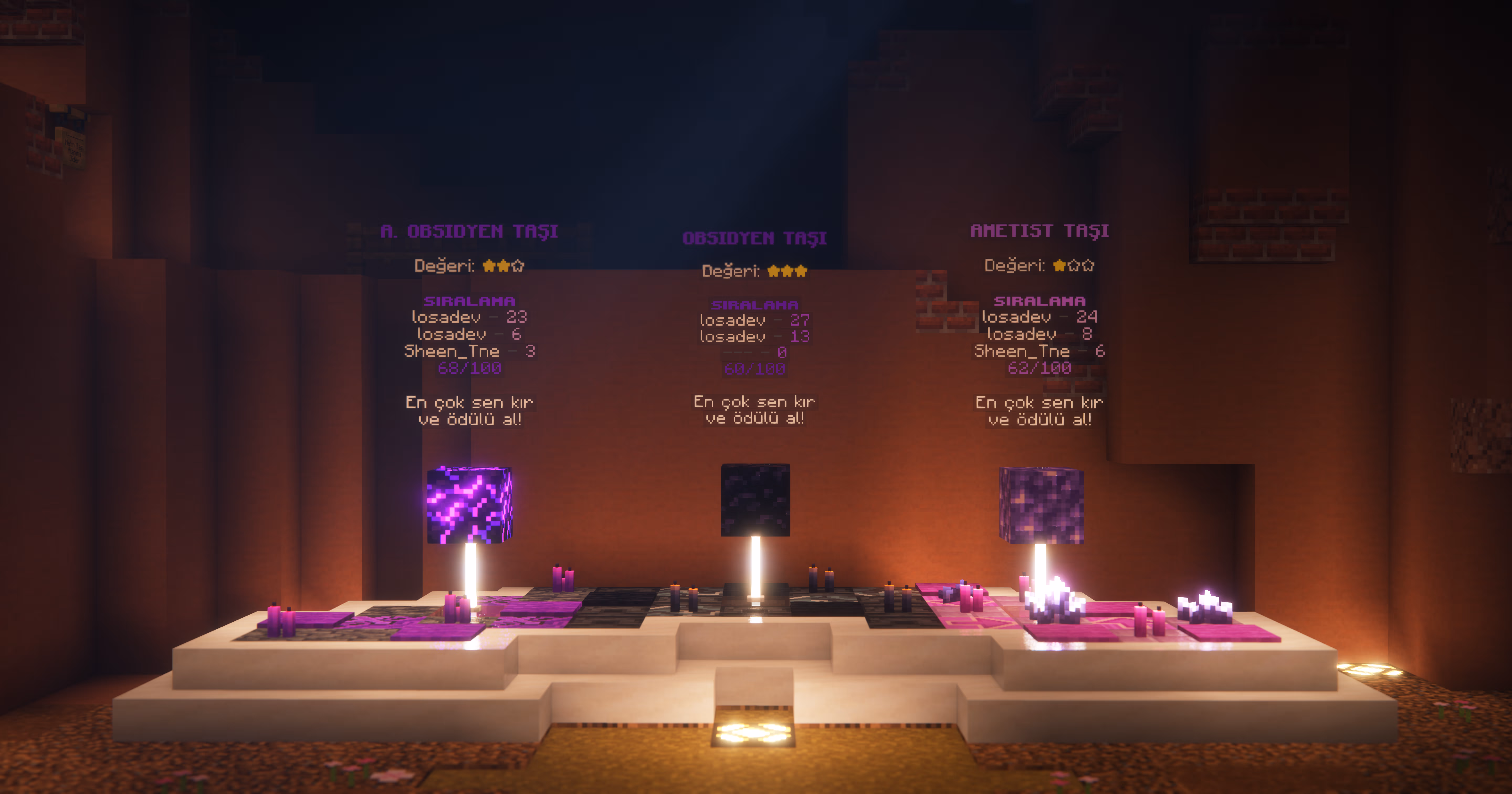 Skyblock sunucusundaki metin taşı