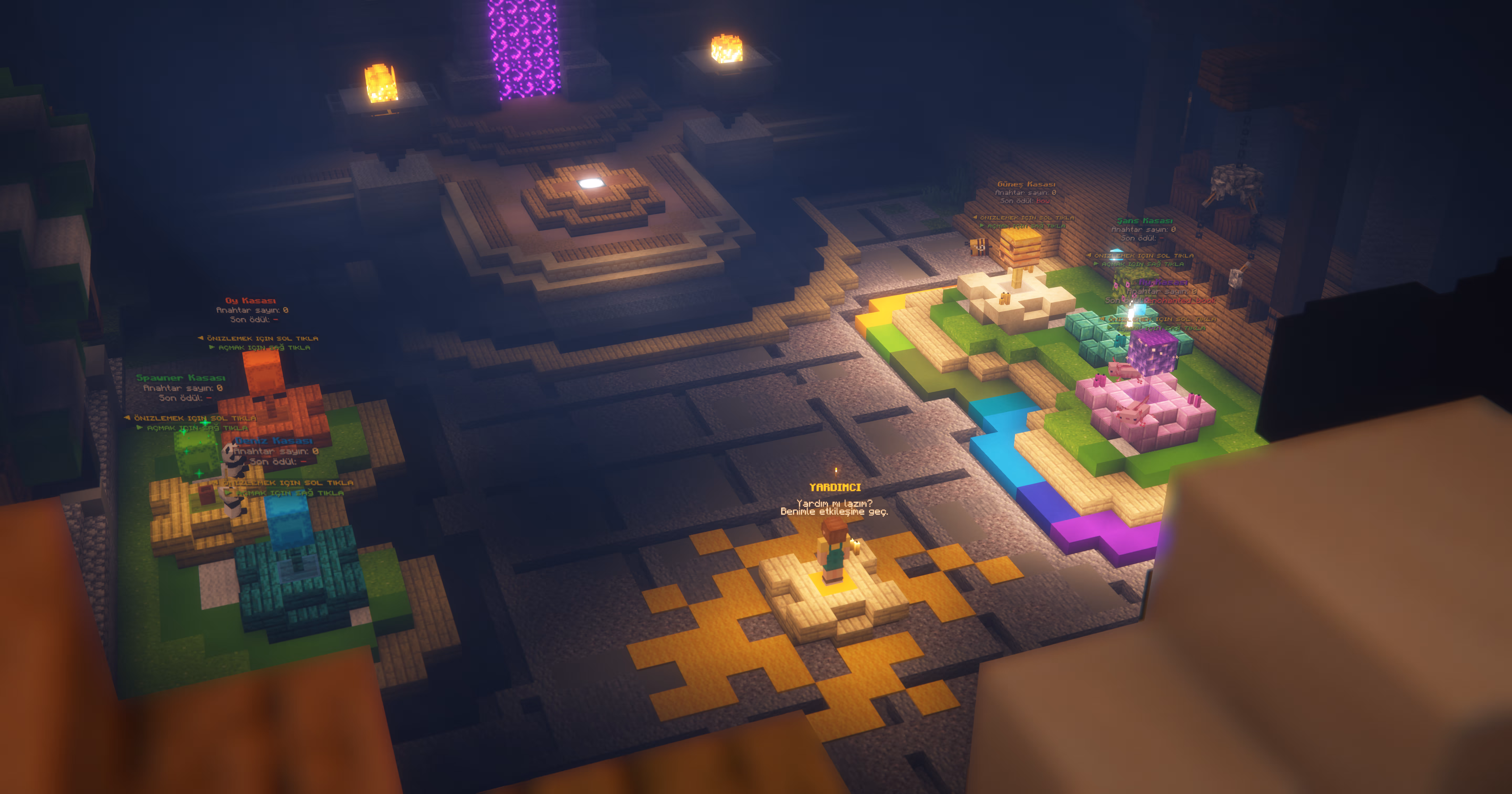 Skyblock Sunucusu genel spawn görünümü